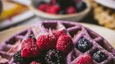 Perfectly Chewy Ube Mochi Waffles (Gluten Free)