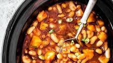 Pineapple BBQ Crock Pot Baked Beans