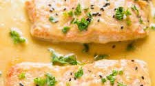 Pineapple Ginger Glazed Baked Salmon