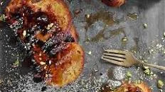 Pistachio Cherry Cream Stuffed French Toast