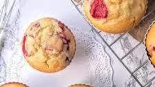 Raspberry Lychee Muffins (One-Bowl)