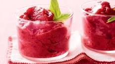 Raspberry, mint and apple sorbet