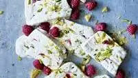 Raspberry ripple and pistachio parfait