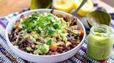 Red Cabbage Slaw With Creamy Avocado & Coriander