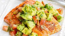 Roasted Salmon with Avocado Salsa