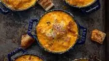 Roasted Tomato Soup with Grilled Cheese Croutons