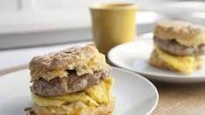 Sausage and Egg Biscuit Sandwich
