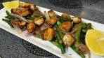 Seared Scallops and Asparagus with Lemon Vinaigrette
