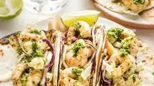 Shrimp Tacos with Green Chile Adobo