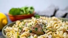Smoked Mackerel Pasta with Creme Fraiche and Spinach