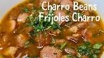 So good! Charro Beans with bacon, chorizo, and hotdogs ...