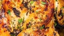 Spatchcock Chicken with Garlic-Herb Butter