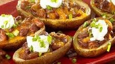 Super Loaded Chili Potato Skins
