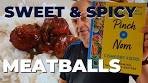 Sweet and spicy Meatballs | Pinch of Nom Recipe