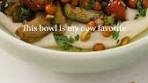 Sweet & Spicy Roasted Veggies on a White Bean Spread