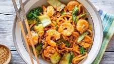 Szechuan Noodles with Garlic Shrimp