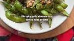 This spicy garlic edamame is so easy to make and tastes just ...