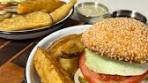turkey burgers and sweet potato wedges