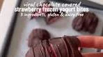 viral 3 ingredient chocolate covered strawberry frozen yogurt ...