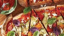 Whole Wheat Mediterranean Pizza with Ajvar