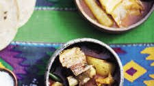 Caldo de Res con Guajillo Chile (Beef Soup with Guajillo Chile)