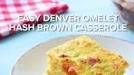 Easy Denver Omelet Hash Brown Casserole