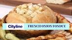 French onion cheese fondue