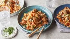 Air fryer meatballs with cherry tomato sauce