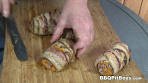 Bacon and Ham Stuffed Sweet Potatoes