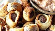 Bratwurst Appetizer Bites with Sauerkraut Dipping Sauce