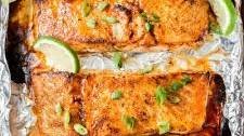 Broiled Honey Lime Glazed Salmon