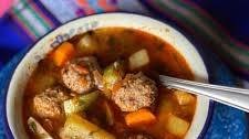 Caldo de Albondigas con Chipotle-Chipotle Meatball Soup!