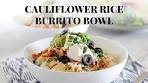 Cauliflower Rice Burrito Bowls with Salsa Chicken
