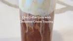 Chai Coffee Latte Recipe with Cinnamon Cream Topping