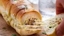 Cheesy Jalapeno Bacon Stuffed Baguette with Garlic Butter