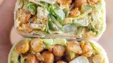 Chickpea Caesar Salad Wraps
