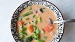 Coconut Curry Vegetable Soup | 10-Minute Healthy Dinner