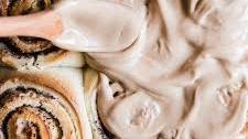 Coffee Cinnamon Rolls with Maple Cream Cheese Icing