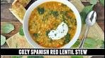 COZY Spanish Red Lentil Stew | Quick & EASY One-Pot Recipe