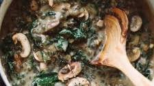 Creamy French Lentils with Mushrooms & Kale