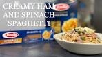 Creamy Ham & Spinach Spaghetti