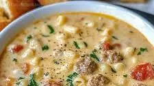 Creamy Parmesan Italian Sausage Ditalini Soup