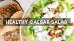 CREAMY Vegan Caesar Salad | With roasted Chickpeas and ...