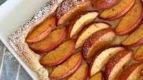 Easy and quick peach tart