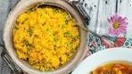 Easy Homemade Yellow Spanish Rice with Peas Recipe - Eat ...