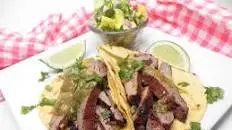 Flank Steak Tacos with Mango-Avocado Salsa