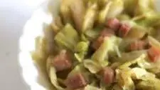 Fried Cabbage and Ham