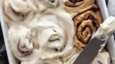 Frosted Chocolate Chip Cinnamon Rolls