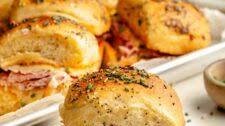 Ham and Cheese Sliders with Hot Honey Mustard