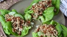 Healthy Asian Spicy Chicken Lettuce Wraps